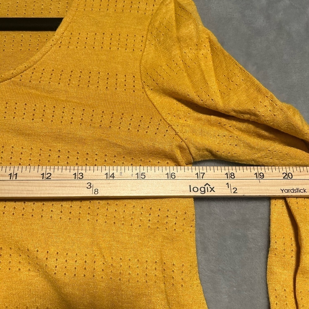 Anthropologie Akemi Kin Tunic Top 3/4 Sleeve Women’s XS Mustard Yellow Boho - Picture 6 of 8